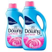 Amaciante de tecido de lavanderia líquida Downy Ultra Plus, Perfume Fresco de Abril, 152 Cargas Totais (Pacote de 2)