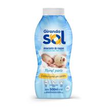 Amaciante Tradicional Floral Paris Girando Sol 500Ml, Amaciante De Roupas Tradicional, Azul, Toque Macio E Passa Fácil,