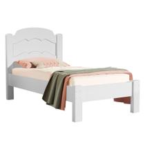 Amale Cama Solteiro Branco Em Mdf Para Colchão 188x88cm