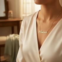 Amanda colar de nome folheado a ouro 18k Amanda colar de nome folheado a ouro 18k