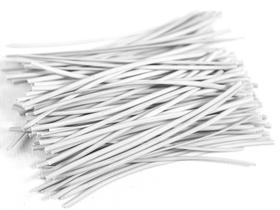 Amarrilho Fecho Lacre Arame Branco para Pacotes 12cm 100 unidades Amarrilho Fecho Lacre Arame Branco para Pacotes 12cm 100 unidades