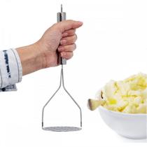 Amassador Batata Legumes Cabo Reforçado Espremedor Aço Inox