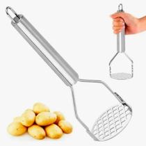 Amassador Batatas Espremedor Manual Legumes Multiuso Aço Inox Com Cabo Cozinha Multiuso