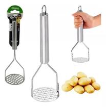 Amassador Batatas Legumes Feijão Aço Inox Cabo Reforçado Amassador Batatas Legumes Feijão Aço Inox Cabo Reforçado