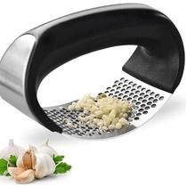 Amassador de Alho Inox Triturador Manual Ergonômico Utensílio Premium de Cozinha