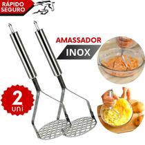 Amassador de Batata Inox Reforçado 26cm Kit 2 Peças Amassador de Batata Inox Reforçado 26cm Kit 2 Peças