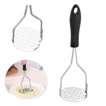 Amassador de batata multiuso de inox cabo preto
