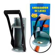Amassador De Latinhas Com Abridor De Garrafa Manual Caseiro Breja Refrigerante Energético Achocolatado Metal Refresco