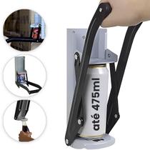 Amassador De Latinhas Latas Reforçado Cerveja Refri Com Abridor De Garrafa Reciclagem De Latas Em Aço Até 475ml