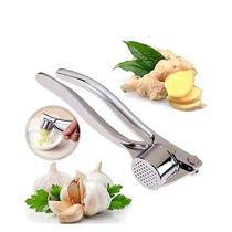 Amassador Espremedor de Alho Maciço em Aço Inox e Zinco