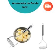 Amassador Espremedor de Batata Inox Legumes e Feijão Aço Inox Reforçado Amassador Espremedor de Batata Inox Legumes e Feijão Aço Inox Reforçado
