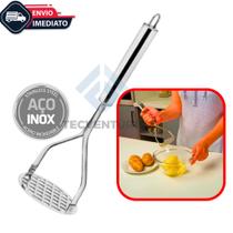 Amassador Espremedor De Batatas Legumes E Frutas Multiuso Vertical Em Aço Inox