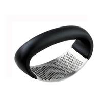 Amassador Espremedor Press Preto Moedor Ralador Triturador De Alho Inox Grinder Curvo Arco Aço Inoxidável