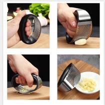 Amassador Espremedor Triturador De Alho Manual Cozinha Inox