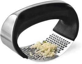 Amassador Triturador Alho Aço Inox Manual Com Pressão Garlic Cozinha Rapido