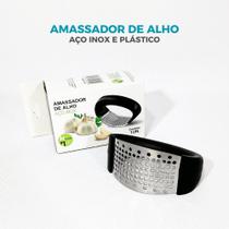 Amassador Triturador De Alho e Alimentos Aço Inox Multiuso Manual Cozinha