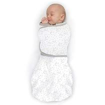 Amazing Baby Omni Swaddle Sack com 6-way Adjustable Wrap & Arms Up Sleeves & Mitten Cuffs, Easy Swaddle Transition, Better Sleep for Newborn Baby Boys & Girls, Sterling Confetti, Small, 0-3 Months