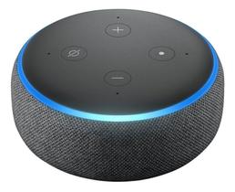 Amazon Echo Dot 3 assistente virtual Alexa carvão