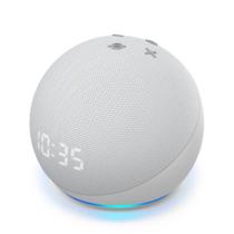 Amazon Echo Dot 4 Geração Com Relógio e Alexa Branco