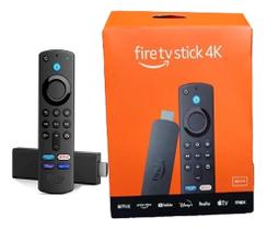 Amazon Fire TV Stick 4K 2ª Geração, 8GB, Full HD 2160p, WiFi 6, Controle remoto por voz com Alexa