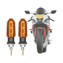 Âmbar 8mm Mini Motocicleta Led Luzes De Sinalização Piscando Lâmpada 12v Moto Indicador Acessórios