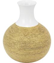 AMBER VASO 34x26x26cm CERÂMICA DOURADO