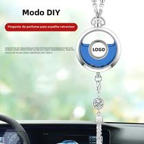 Ambientador de Carro Pendurado - Perfume Metálico com Renda - Decorativo para Retrovisor