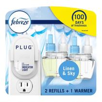 Ambientador Febreze Plug Linen & Sky 1 aquecedor + 2 refis Ambientador Febreze Plug Linen & Sky 1 aquecedor + 2 refis