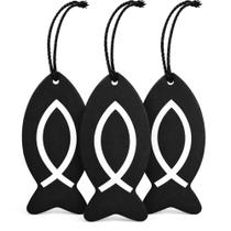 Ambientador para carro cristão com símbolo Ichthys, kit com 3 unidades Ambientador para carro cristão com símbolo Ichthys, kit com 3 unidades
