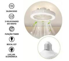 Ambiente Iluminado: Luz Ventilador Teto Led Cool Controle