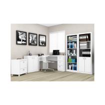 Ambiente para Home Office 05 Peças Branco - Tecno Mobili