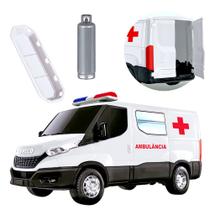Ambulância Carrinho de Brinquedo Iveco com Abertura das Portas
