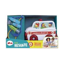 Ambulancia De Brinquedo Com Acessorios Sos Resgate Elka 1119