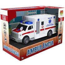 Ambulancia Fricçao com Som e LUZ Branco DM TOYS DMT6164 Ambulancia Fricçao com Som e LUZ Branco DM TOYS DMT6164