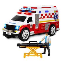 Ambulância Toy Truck Playkidz com luzes e sons para crianças a partir de 3 anos