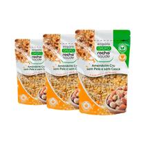 Amedoim Cru Runner Com Pele Sem Casca Kit 3 Alta Qualidade 100g