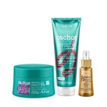 Amend Cachos Masc 250ml + Leave-in Cacheado 250ml + Sublime Oil 60ml Amend Cachos Masc 250ml + Leave-in Cacheado 250ml + Sublime Oil 60ml