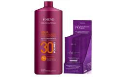 Amend Color Intensy OX 30 Vol + Cx Sachês Pó Descolorante Colageno Hidrolisado E Proteina Da Seda