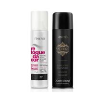 Amend Retoque da Cor Spray Preto 75ml + Valorize Fixador Ultra Forte 200ml