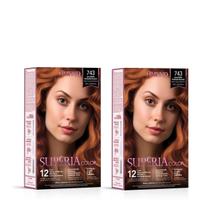 Amend Supéria Tonalizante 743 Louro Médio Acobreado Dourado - 2 Unidades