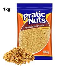 Amendoim granulado torrado sem sal xerem pratic nuts 1kg Amendoim granulado torrado sem sal xerem pratic nuts 1kg