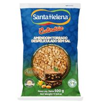 Amendoim torrado despeliculado sem sal 500g santa helena