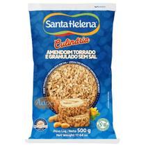 Amendoim torrado e granulado sem sal 500g santa helena