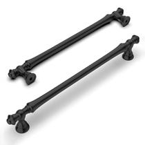 Amerdeco Tiradores para Gabinetes Paquete de 10 en Negro Mate, Agujero de 16 cm