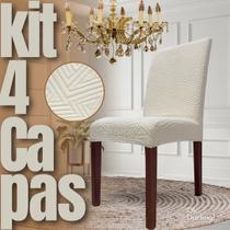 Americana - Kit 4 Capas de Cadeira Linha Gold - Creme