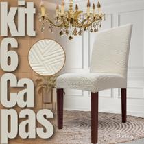 Americana - Kit 6 Capas de Cadeira Linha Gold - Creme