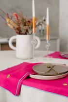 Americano pink: kit 2 lugares americanos + 2 guardanapos