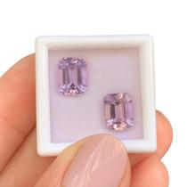 Ametista Baguete Retangular Par 4,36ct