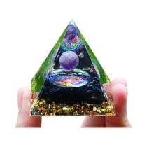 Ametista peridoto cristais pedra orgone pirâmide gerador de energia reiki chakra ferramenta de