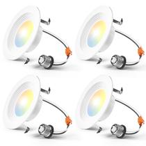 Amico Kit com 4 Luminárias LED Embutidas 4" 5CCT Reguláveis 8,5W